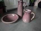 Paarse vazen/kannen/schaal roberts collection, Huis en Inrichting, Ophalen of Verzenden, Overige kleuren, Glas, Minder dan 50 cm