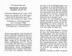 Aa Josephus 1918 Berlicum 1988 Den Bosch priester, Ophalen of Verzenden, Bidprentje