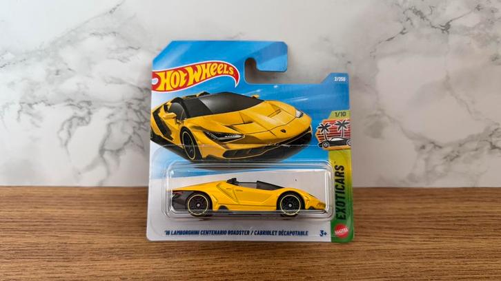 HotWheels Hot Wheels Lamborghini Centenario Roadster 1:64, Hobby en Vrije tijd, Modelauto's | Overige schalen, Nieuw, Auto, Ophalen of Verzenden