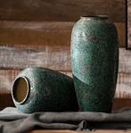 Groene Luxe Vaas, Huis en Inrichting, Woonaccessoires | Vazen, Aardewerk of Porselein, Nieuw, Ophalen of Verzenden, Minder dan 50 cm