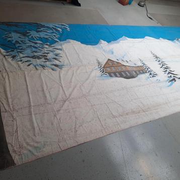 Wintertafereel op doek - 10x6m beschikbaar voor biedingen