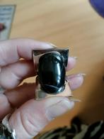 Aparte grote handgemaakte zilveren ring, Sieraden, Tassen en Uiterlijk, Ringen, Nieuw, Ophalen of Verzenden, 17 tot 18, Met edelsteen