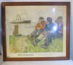 originele litho Red Star Line Belgenlan d H. Cassiers, Verzamelen, Gebruikt, Kaart, Foto of Prent, Ophalen, Motorboot of Zeilboot