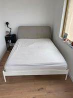 Bedframe & matras & topper, 160 cm, Gebruikt, Ophalen of Verzenden, Metaal