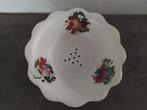 Vintage fruittest met onderbord Flora keramiek Gouda, Antiek en Kunst, Ophalen of Verzenden