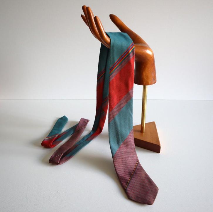 Vintage stropdas - Meiftet Krawatte, Kleding | Heren, Stropdassen, Zo goed als nieuw, Met patroon, Blauw, Ophalen of Verzenden