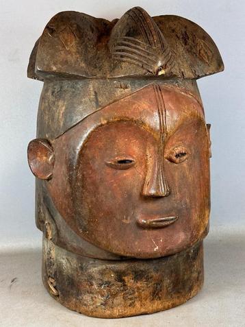 250883 Oud Afrikaans Fang Ngontang Helm Masker uit Gabon. beschikbaar voor biedingen
