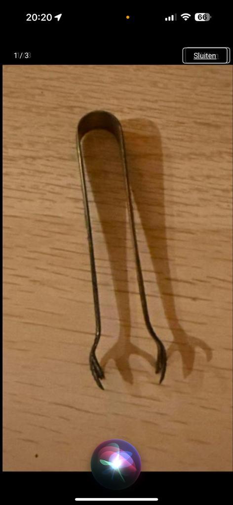 Antieke suikertang met vogelpoot, Antiek en Kunst, Antiek | Bestek, Ophalen