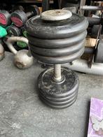 1 x 35 kg rubberen dumbell gewicht, Sport en Fitness, Fitnessmaterialen, Gebruikt, Dumbbell, Ophalen