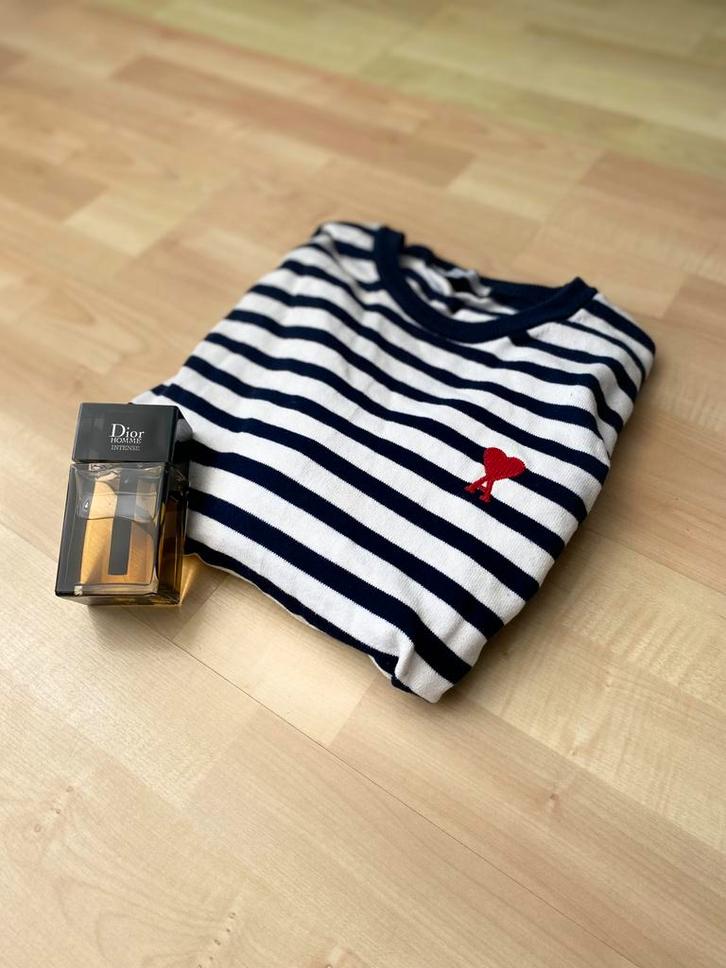 AMI paris Striped sweater, Kleding | Heren, Truien en Vesten, Zo goed als nieuw, Maat 46 (S) of kleiner, Blauw, Verzenden