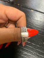 RING BARBARA DUBBEL, Sieraden, Tassen en Uiterlijk, Ringen, Ophalen of Verzenden, Zo goed als nieuw, 17 tot 18, Zilver