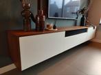 TV meubel walnoot incl. soundbar opening, Ophalen, Zo goed als nieuw, 200 cm of meer, Minder dan 100 cm