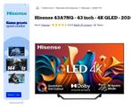 Te koop Hisense TV, Audio, Tv en Foto, Televisies, QLED, 50 Hz, Zo goed als nieuw, 100 cm of meer