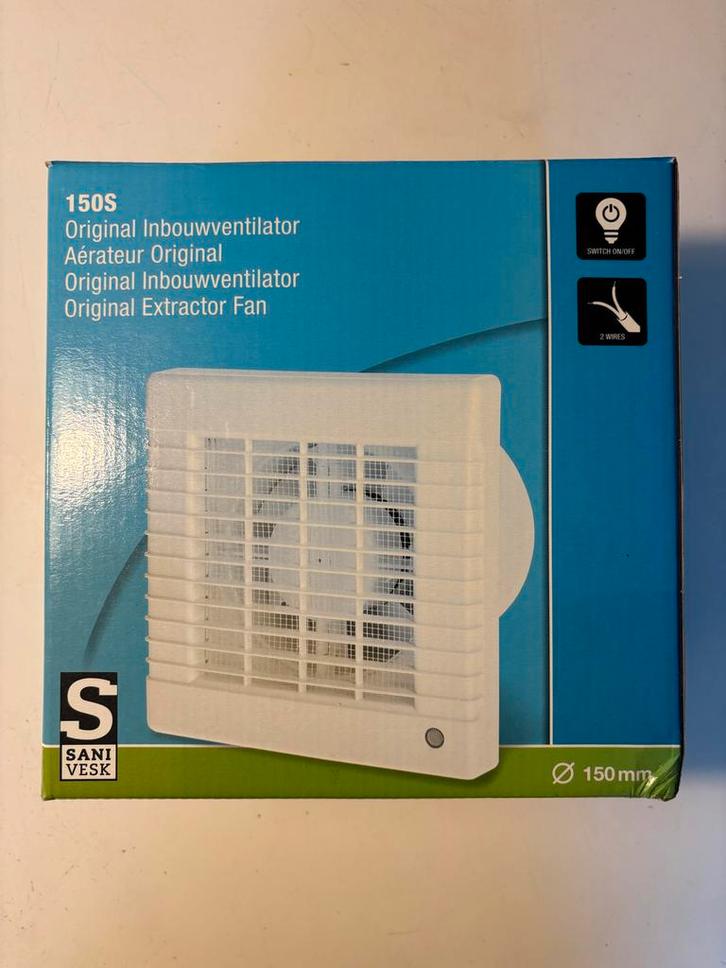 Sanivesk 150S Ventilator Wit - Nieuw in doos, Doe-het-zelf en Verbouw, Ventilatie en Afzuiging, Nieuw, Ventilator, Ophalen of Verzenden