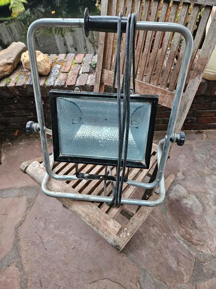 Bouwlamp 500/1000W met Statief zgan, Doe-het-zelf en Verbouw, Bouwverlichting, Zo goed als nieuw, Lamp met armatuur, 500 watt of meer