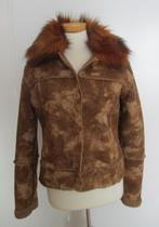 Yes or No imitatie suede jas, maat M, Bruin, Verzenden, Yes or No, Zo goed als nieuw