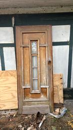 Massief houten voordeur., Ophalen of Verzenden, Gebruikt, Buitendeur, 200 tot 215 cm