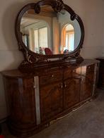 Complete inboedel Antiek Dressoir met Spiegel,, Ophalen, Gebruikt, 150 tot 200 cm, 50 tot 75 cm