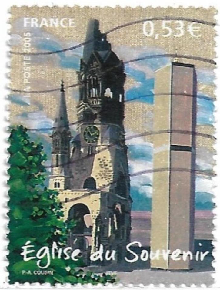 Frankrijk 2005 mi.3968 BERLIJN GEDACHTNISKIRCHE nom. € 0,53, Postzegels en Munten, Postzegels | Europa | Frankrijk, Gestempeld