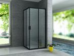 Prachtige mat zwart & chroom douchecabines 90x90 of 80x80 !, Overige typen, Nieuw, Minder dan 100 cm, 25 tot 50 cm