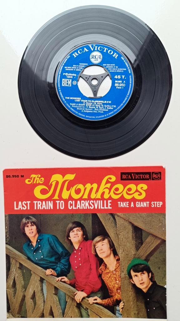 The Monkees - EP Last Train to Clarksville, Cd's en Dvd's, Vinyl Singles, Gebruikt, Single, Pop, 7 inch, Ophalen of Verzenden