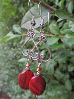 Oorbellen Davida jaspis-swarovski-chandelier zilver, Ophalen, Nieuw