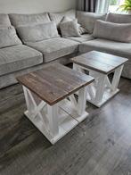 Steigerhout salontafel 2 stuksl 50x50x47cm lxbxh, Ophalen, Rechthoekig, 50 tot 100 cm, Minder dan 50 cm