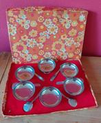 6 Vintage ijscoupes + lepels (in originele doos), Overige materialen, Verzenden, Zo goed als nieuw, Kom(men)