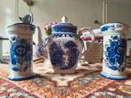 Delfts Blauw Theepot met Bekers, Antiek en Kunst, Antiek | Keramiek en Aardewerk, Ophalen