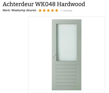 Nieuwe Weekamp achterdeur WK048 Hardwood 88x201,5 cm beschikbaar voor biedingen