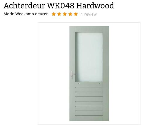 Nieuwe Weekamp achterdeur WK048 Hardwood 88x201,5 cm, Doe-het-zelf en Verbouw, Deuren en Horren, Nieuw, Buitendeur, 200 tot 215 cm