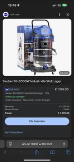 Sauber SB-3000W Industriële Stofzuiger - 100L, Ophalen of Verzenden