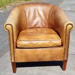 Chesterfield club fauteuil leather chairs + BEZORGING GRATIS, Gebruikt, ., Chesterfield, .