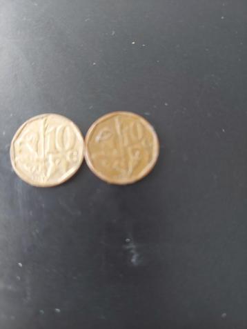 2x 10 cent  zuid afrika