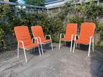 4 vintage draadframe tuinstoelen, Tuin en Terras, Tuinstoelen, Ophalen, Gebruikt, Metaal, Stapelbaar