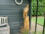 Mooi Groot Massief Eiken Adelaar Beeld,op voet., Tuin en Terras, Tuinbeelden, Ophalen, Gebruikt, Hout, Dierenbeeld