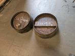 Houten ton segment wand decoratie 9 stuks., Ophalen, Gebruikt