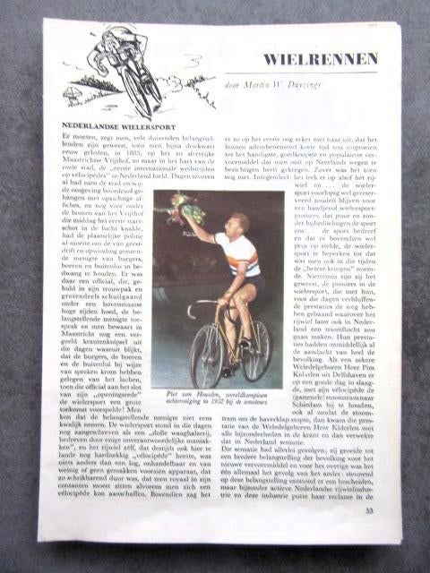 Knipsels en artikelen 1954 over wielrennen, Verzamelen, Ophalen of Verzenden, 1940 tot 1960, Knipsel(s)