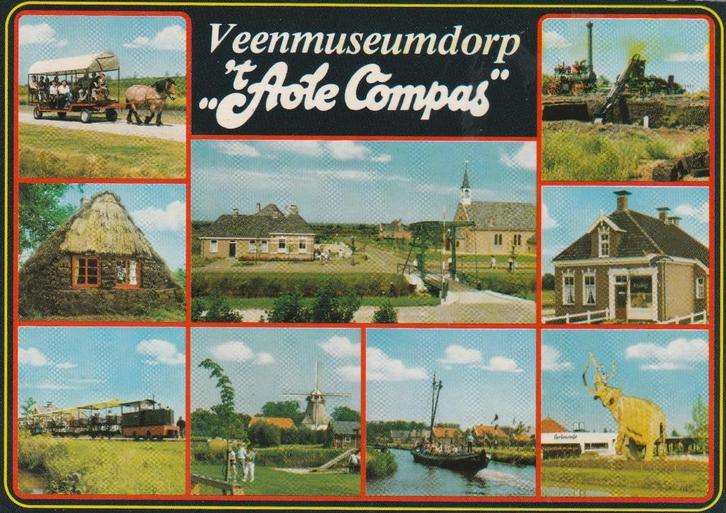 BARGER-COMPASCUUM Veenmuseum 't Aole Compas, Verzamelen, Ansichtkaarten | Nederland, Ongelopen, Drenthe, 1980 tot heden, Verzenden