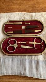 Vintage lederen nageletui, Stork, bordeauxrood, Ophalen of Verzenden, Gebruikt, Overige typen