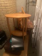 Klein bijzet tafeltje, Ophalen, Rond, Hout, Minder dan 55 cm