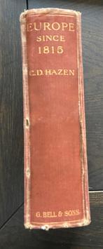 Europe Since 1815 enlarged Edition - CD Hazen - 1929, 19e eeuw, Europa, Ophalen of Verzenden, CD Hazen