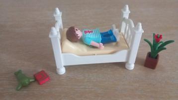 Playmobil peuter, peuterbed, knuffel, boek, plant beschikbaar voor biedingen