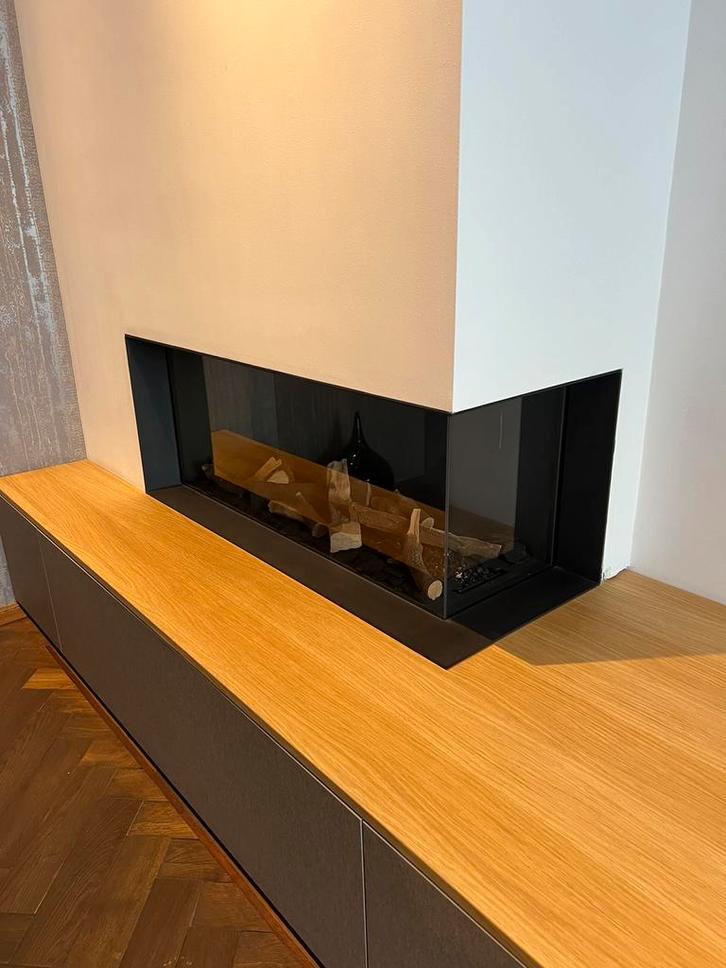 dru metro 100 hoek rechts gesloten gashaard, Huis en Inrichting, Haarden, Gebruikt, Gashaard, Ophalen