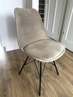 Kuipstoelen (4x) - Champagne kleur & Velour Stof, Ophalen, Overige kleuren, Scandinavisch met een vleugje hotel chique, Zo goed als nieuw