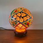 Tafellamp, kamelenleer, Pakistan, vintage, jr 50/60, Huis en Inrichting, Lampen | Tafellampen, Ophalen of Verzenden, Zo goed als nieuw