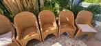 6 Rotan Stoelen voor Binnen/Buiten, Gebruikt, Bruin, Riet of Rotan, Ophalen of Verzenden