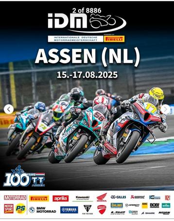 IDM Assen zondag race twee tickets beschikbaar voor biedingen