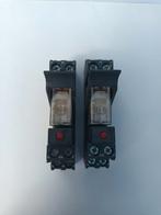 2 x schrack steek relais houder weidmuller 24 Volt dc relais, Ophalen of Verzenden, Zo goed als nieuw
