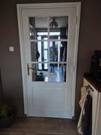 Stompe deur met glas., Doe-het-zelf en Verbouw, Deuren en Horren, Ophalen, Glas, Binnendeur, 200 tot 215 cm